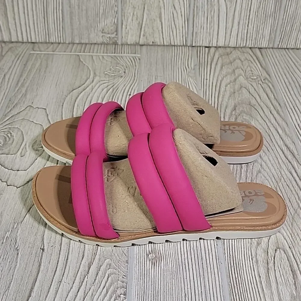 Sorel Ella II Puff Slide Fuchsia Fizz Sandal Womens Size 5.5 NEW
